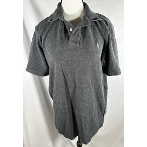 Polo Ralph Lauren Black Classic Fit Short Sleeve Polo Mens Shirt Size L Logo